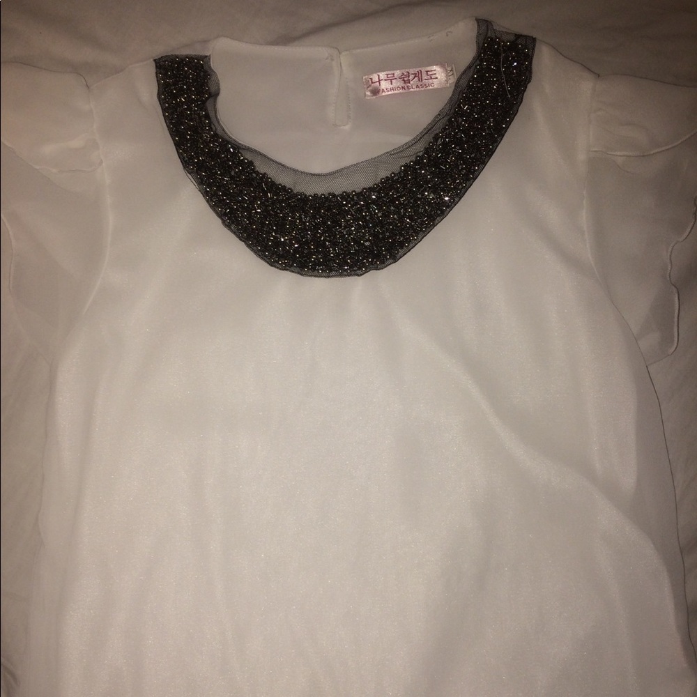 Cream white blouse